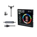 RGB Ring Light MJ30 12" with Mini Light  for YouTube | Photo-Shoot | Video Shoot | Live Stream | Reels | Makeup & Vlogging, White, 12 inch. 
