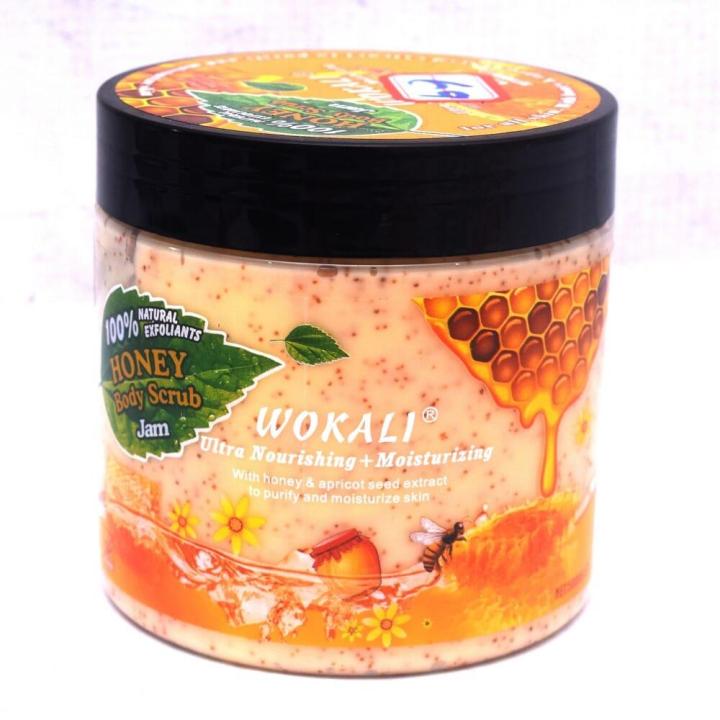 Wokali Face & Body Scrub 500ml-Honey & Apricot seeds