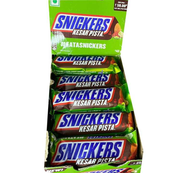 Pastaio Snickers Inida Snickers With Pistachio & Saffron Bars Bulk Box ( 24pcs x 24g) | Daraz.lk