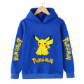Pokemon Children Costume Spring Boy Hoodie Kids Clothes Funny Pikachu Pokemons Hoodies for Teen Girls 4-14Y Baby Boys Sweatshirt. 