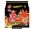 Ramen Nissin Hot Chicken & Hot Spicy Flavour. 