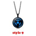 Anime Naruto necklace Akatsuki Sharingan Itachi Kakashi glass pendant necklaces jewelry Halloween cosplay accessories gifts. 