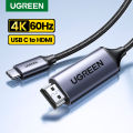 UGREEN USB C to HDMI Cable 4K 60HZ USB Type C Thunderbolt 3 HDMI Adapter Braided Cord Compatible for MacBook Pro, MacBook Air, iPad Pro, Samsung Galaxy S20 S10 Note 9. 