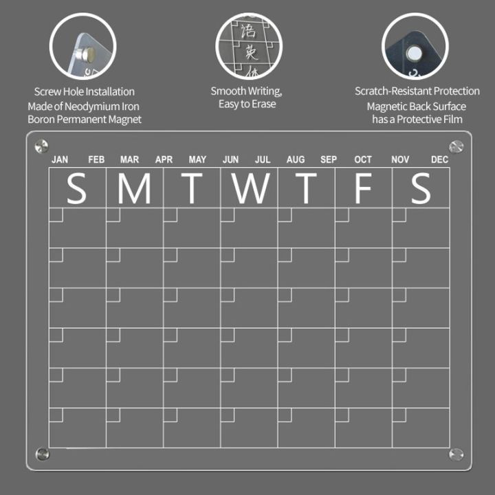 Refrigerator%20Sticker%20Acrylic%20Writing%20Board%20Message%20Board%20Schedule%20Clipboard%20Schedule%20Magnetic%20Suction%20Plate%20-%20Image%204