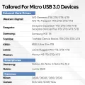 UGREEN USB Type C to Micro USB 3.0 External Hard Drive Fast Data Transfer & Charge Sync Cable for Western Seagate Toshiba Canvio Samsung Galaxy S5 Note 3. 
