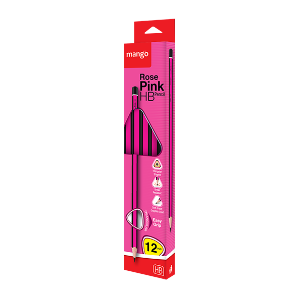 HB Pencil Rose Pink 12Pcs Pack