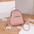 Cute Backpack for Women Leather Mini Daypacks Black. 