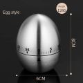 Cooking Tools Kitchen Timer Stainless Steel Egg 60 Minutes Mechanical Alarm Time Clock Counting cute kitchen egg timer. 