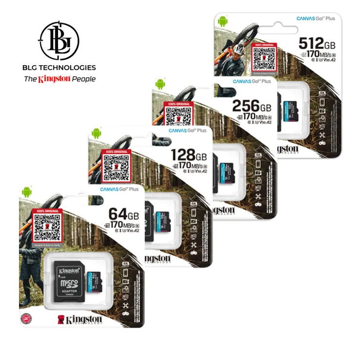 Kingston%2064GB%20/%20128GB%20/%20256GB%20/%20512GB%20Canvas%20Go%20Plus%20Micro%20SD%20Card%20With%20Adapter%20%7C%20CLASS%2010%20UHS-I%20%7C%20170MB/s%20-%20Image%202