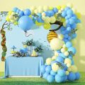 Pastel Balloon Garland Arch Kit with 70 pcs Pastel Blue and Pastel Yellow Balloons DIY Balloon Bouquet Kit for Baby Shower, Wedding Bachelorette Birthday Party , Balloon Decorations. 