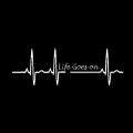 Car Sticker 3D 17.5CM*5.8CM Heart Beat Trackpad Life Goes On Decals Stickers on Car Reflective Motorcycle Car Styling. 