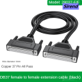 Sirend Pure Copper Db37 Extension Cord Male To Male To Female 37-Pin Cable Parallel Port Cable Serial Computer Data Cable. 