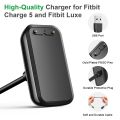 100cm/50cm USB Charger For Fitbit Charge 5 Charging Cable For Fitbit Luxe USB Charging Charger Dock With Reset Function. 