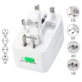 All in One Universal International Plug Adapter World Travel AC Power Charger Adaptor with AU US UK EU converter Plug. 