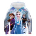 Frozen Hoodies Boys Kids Girls Sweaters Cartoon 3D Print Elsa Anna Hoodie Cool Baby Costume Long Sleeve Sweatshirt. 