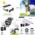 Solar Light (2 × BATTERY) LED Solar Powered Lamp LED COB - CCTV Camera Model - Security - Solar Light Outdoor Street Spotlight - Garden Solar Wall Lamp. 