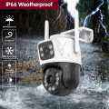 4K Wifi Camera PTZ Outdoor Night Vision Dual 8MP Screen Human Detection 8MP Security Protection CCTV Surveillance IP Camera Wifi Camera Outdoor 8MP PTZ Human Detection Color Night Vision Security Protection Dual lens and Dual Screen Surveillance Camera. 