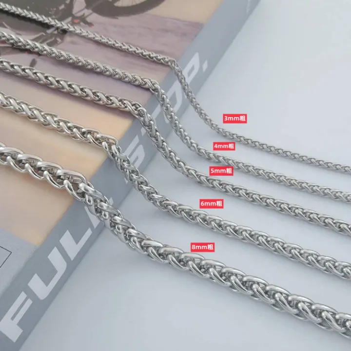 N%20XL%20Men's%20Necklace%20Stainless%20Steel%20Necklace%20Flower%20Basket%20With%20Chain%20Keel%20No%20Pendant%20Bare%20Chain%20Accessories%20Thick%20Clavicle%20Chain%20-%20Image%203