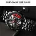 Fashion Mens Car Wheel Watches Luxury Stainless Steel ROTATE. 