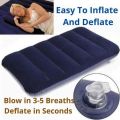 47*30cm Portable Folding Air Inflatable Pillow Outdoor Travel Home Soft Pillow. 