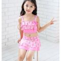 Five-Piece Primary School Student Swimsuit Children Girl Swimwear Girls Middle and Big Children Girls Kindergarten Split Swimsuit. 