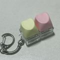 New 2Keys Keycap Pinch Toy Finger Keyboard DIY Fidget Keychain Mechanical Relief Stress Button Keycap. 