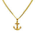 Gold Plated Bismark Chain & Pendant Men Male Guaranteed 18 / 24 inch Stylish Design FREE GIFT BOX. 