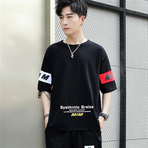 Boys%20Suit%20Trendy%20Handsome%20Loose%20Korean%20Style%20Short%20Sleeve%20T%20T-shirt%20Summer%20New%20Fashion%20Brand%20Gym%20Clothes%20Set%20Matching%20-%20Image%205