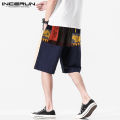 INCERUN Men's Fashion Short Capri Pants Bermuda Elastic Waist Chinese Style Trousers New. 