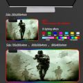 Gaming Cod Pattern Rgb Of Led Gamer Support Large Lighting Computer Desk Custom Mousepad Pad Duty Mat Pad Diy Mouse Call(Gray_250X300X3Mm). 