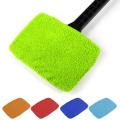 【2 Cloth】 Portable Brush Window Windshield Microfiber Cleaning Automotive Random Color. 