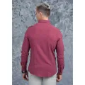 Casual Wear Detailed Linen Long Sleeve Shirt. 