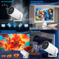 HY300 New 2024 4K Android 11 Home Cinema Outdoor Portable Projetor. 