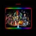 For Desk Zsuxtc Led Keyboard Mice Xxl Computer War Mouse Star Pad Rubber Mousepad Light Moive Large Backlit Mat Rgb Non-Slip(Rgb 250X350X3Mm). 