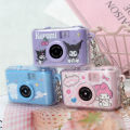 Glowing Cartoon Sanrio Melody Camera Keychain Kuromi Cinnamoroll Mini Camera Pendant Cute Bag Accessories Diy Girl. 