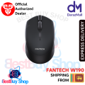 FANTECH W190 2.4Ghz USB + Bluetooth Dual Mode Wireless Mouse Mute Lightweight Ergonomic Mice For PC Laptop Office. 