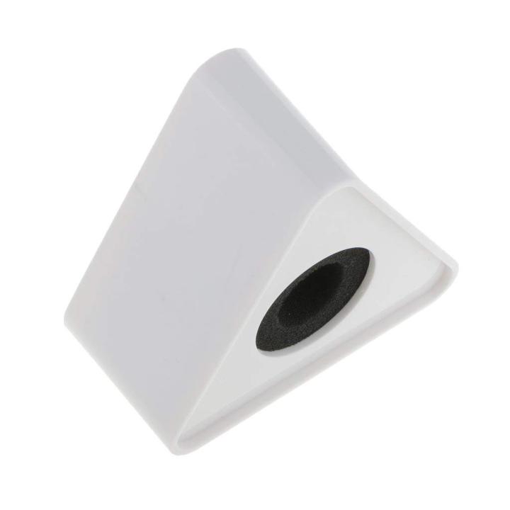 ABS Injection Molding Triangular Interview Mic Microphone Logo Flag Station Logo - White