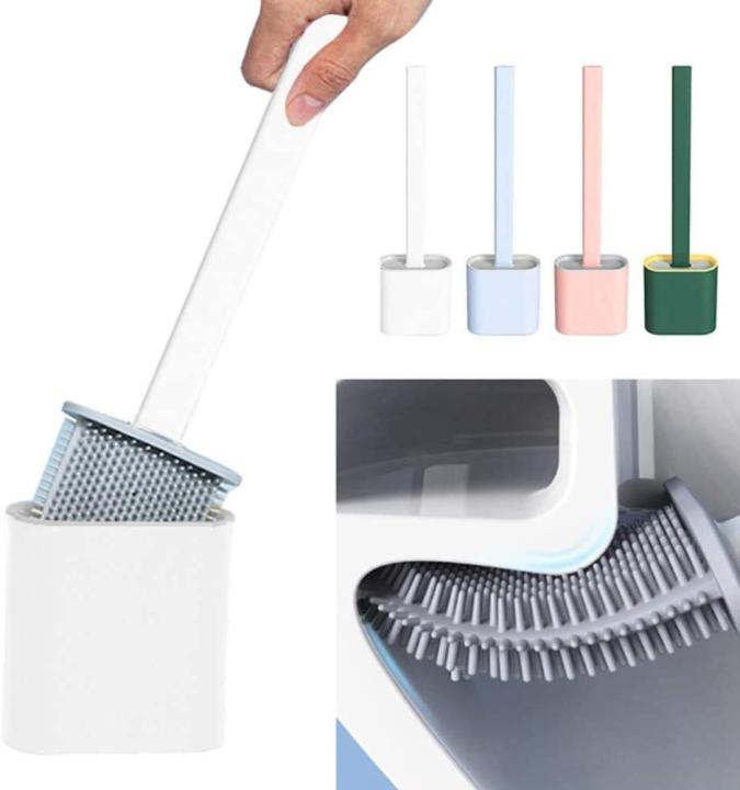 Toilet Brush with Holder - Toilet Cleaning Brush for Quick Drying Bathroom, Wall Mounted Silicone Toilet Brush with Holder - Toilet Cleaning Brush for Quick Drying Bathroom, Wall Mounted Silicone Toilet Brushes & Holders - Silicon Toilet Brush and Holder