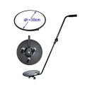 Under Vehicle Inspection Mirror - 12-Inch Diameter Security Mirror with Wheels and LED Light. 