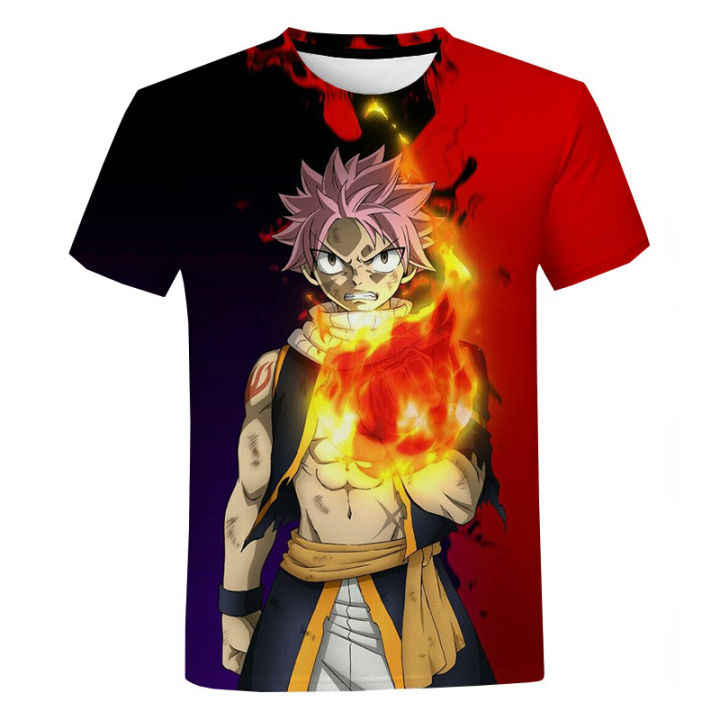 2023 New Anime fairy tail t shirt men women 3D printed T-shirts casual Harajuku boy girl tshirt streetwear oversized tops tees