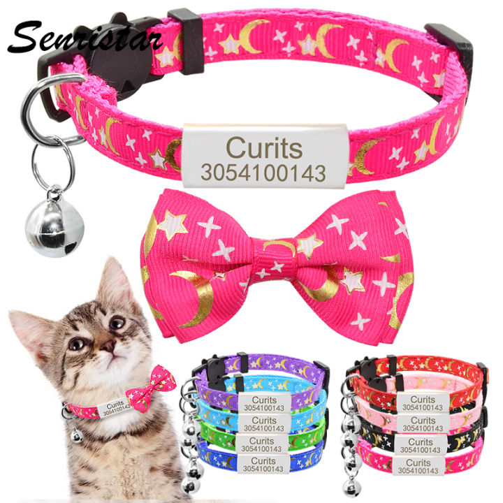 Personalized Cute Cat Collar Name Tag Custom Nameplate Safety Breakaway — free download