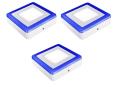 18+6,12+4 Watt LED Side Blue Square Surface Panel Light Ceiling 3D Effect Lighting (Double Color, 12+4 Side Blue Surface 1). 