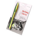 bellylady Pen Fishing Pole 55.1 Inch Mini Pocket Fishing Rod Travel Fishing Rod Set Telescopic Fishing Rod Spinning Reel Combo Kit. 