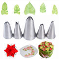 5Pcs Leaf Shape Icing Piping Nozzles Cream Cake DIY Home Baking Decorating Tool. 