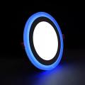 18w Two Color LED Blue Panel Light for Sunk Ceiling ROUND (3 steps) (18+6) W. 