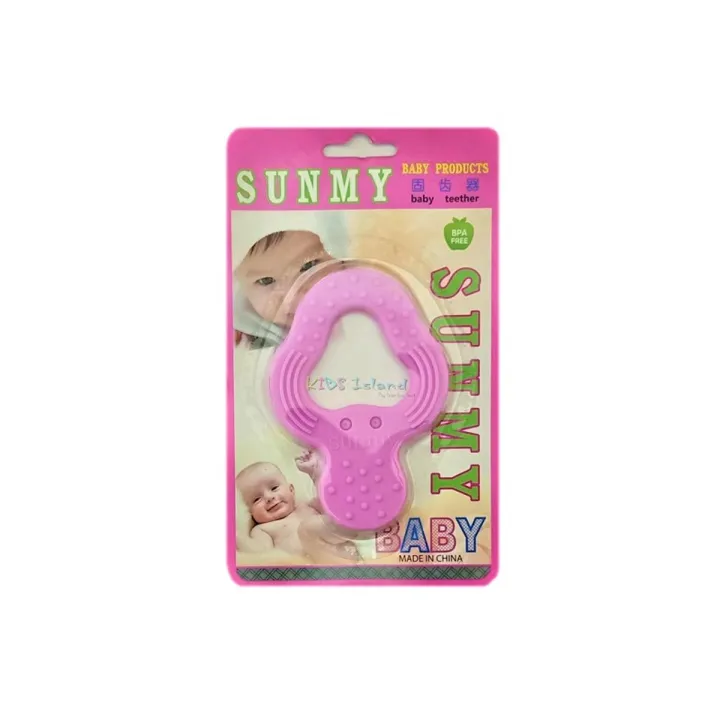 Sunmy Baby Teether (KK- 1080) / Silicone Teether Baby Teeth Care Chewing Toy / Bright colour baby teether