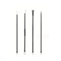 Stainless Steel Acne Needles Double Side Spot Squeezer Tool, Blackhead Whitehead Removal Comedones Remover Pimple Popper Tool Kit - Black. 