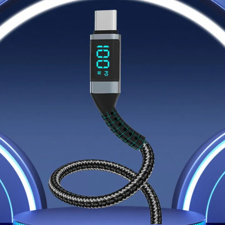 Type%20C%20to%20Type%20C%20Digital%20Display%20100W%20Fast%20Charging%20Data%20Cable%20For%20Macbook%20iPad%20PD%20Charger%205A%20USB%20C%20Cord%20-%20Image%203