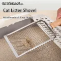 1pc Cat Litter Shovel Wooden Handle Reusable Hollow Mesh Design Multifunctional Pet Poops Cleaning Tool. 