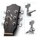 1Set Rainbow Colorful Color String for Acoustic Guitar & 6 Pieces Silver Acoustic Guitar Machine Heads Knobs. 